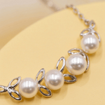 Load image into Gallery viewer, 5 Pearls Silver 925 Pendant With Chain For Girls