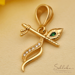 Load image into Gallery viewer, 925 Silver Krishna Golden Pendant for Girls