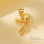 Load image into Gallery viewer, 925 Silver Krishna Golden Pendant for Girls
