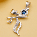 Load image into Gallery viewer, 925 Silver Krishna Sterling Pendant with Chain