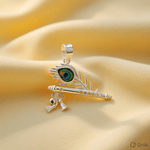 Load image into Gallery viewer, Krishna Mor Pankh And Bansuri Silver 925 Pendant
