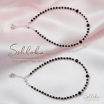 Load image into Gallery viewer, 925 Silver Anklet in black moti
