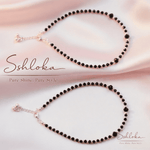 Load image into Gallery viewer, 925 Silver Anklet in black moti
