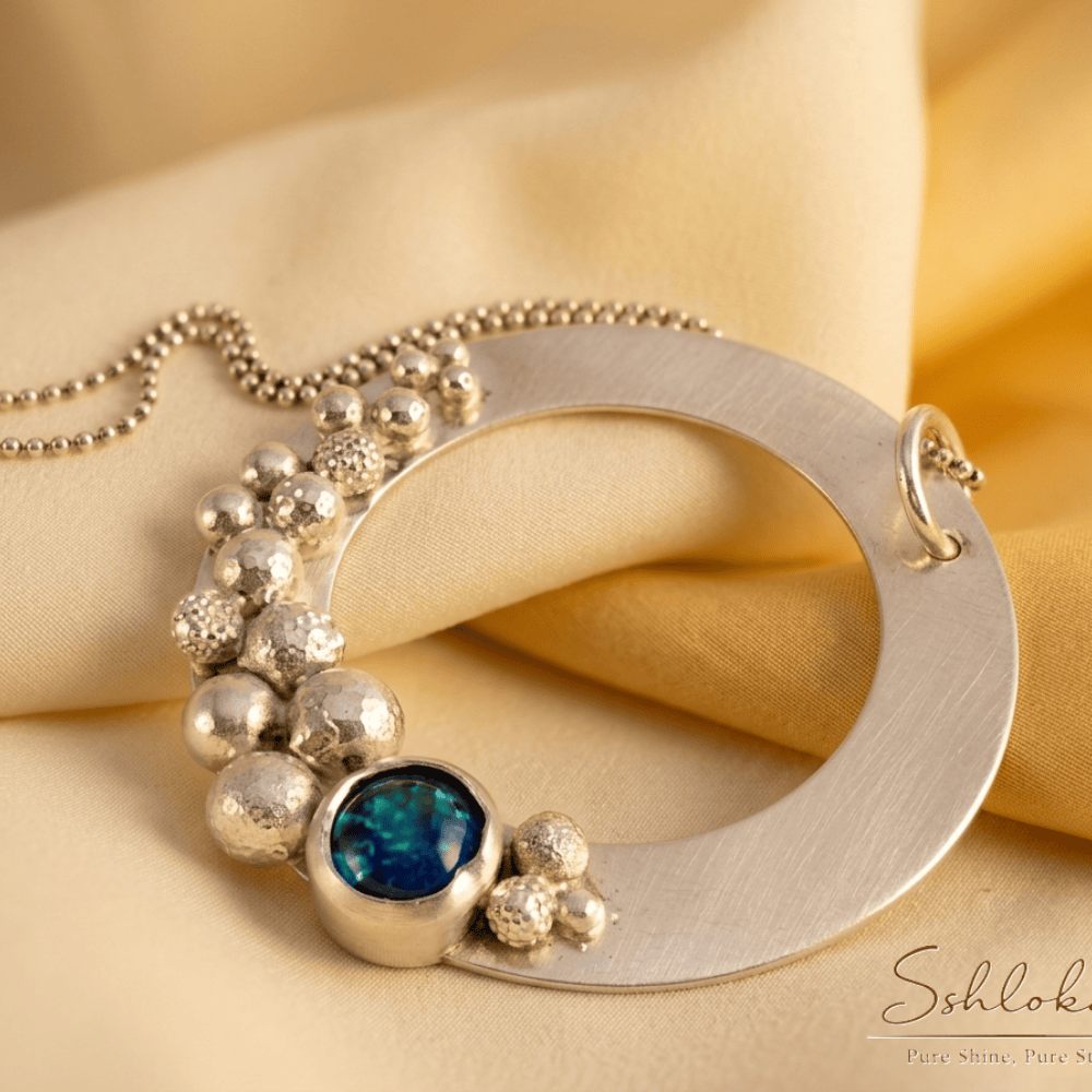 925 Sterling Silver Moonlit Opal Pendant Earrings