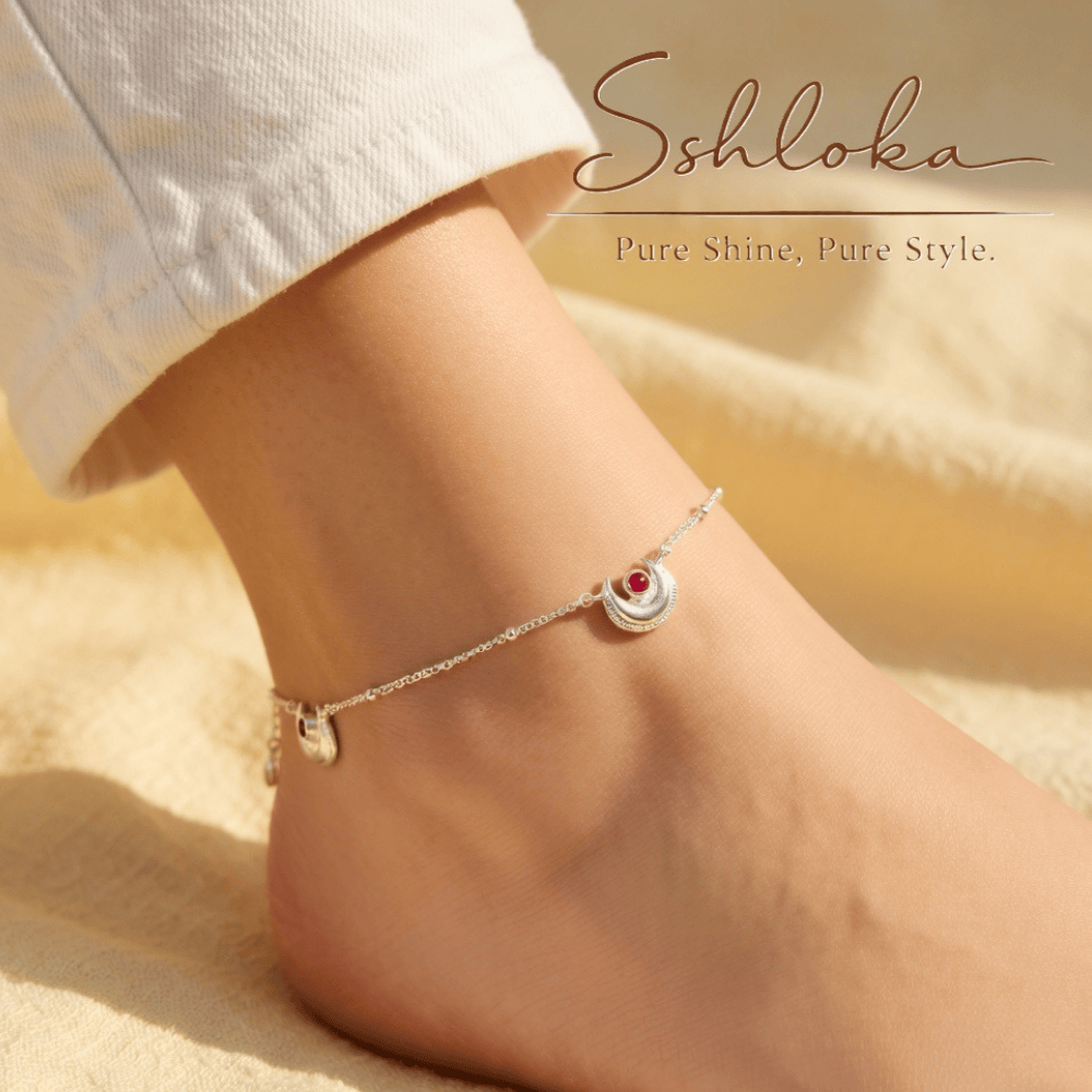 925 Silver Moon Style 925 Anklet